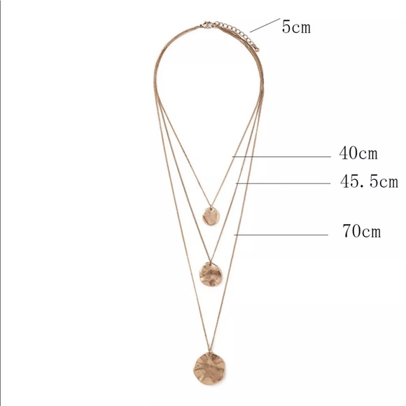 ✨GOLD✨COIN LAYERED DAINTY NECKLACE- NEW - Picture 3 of 3